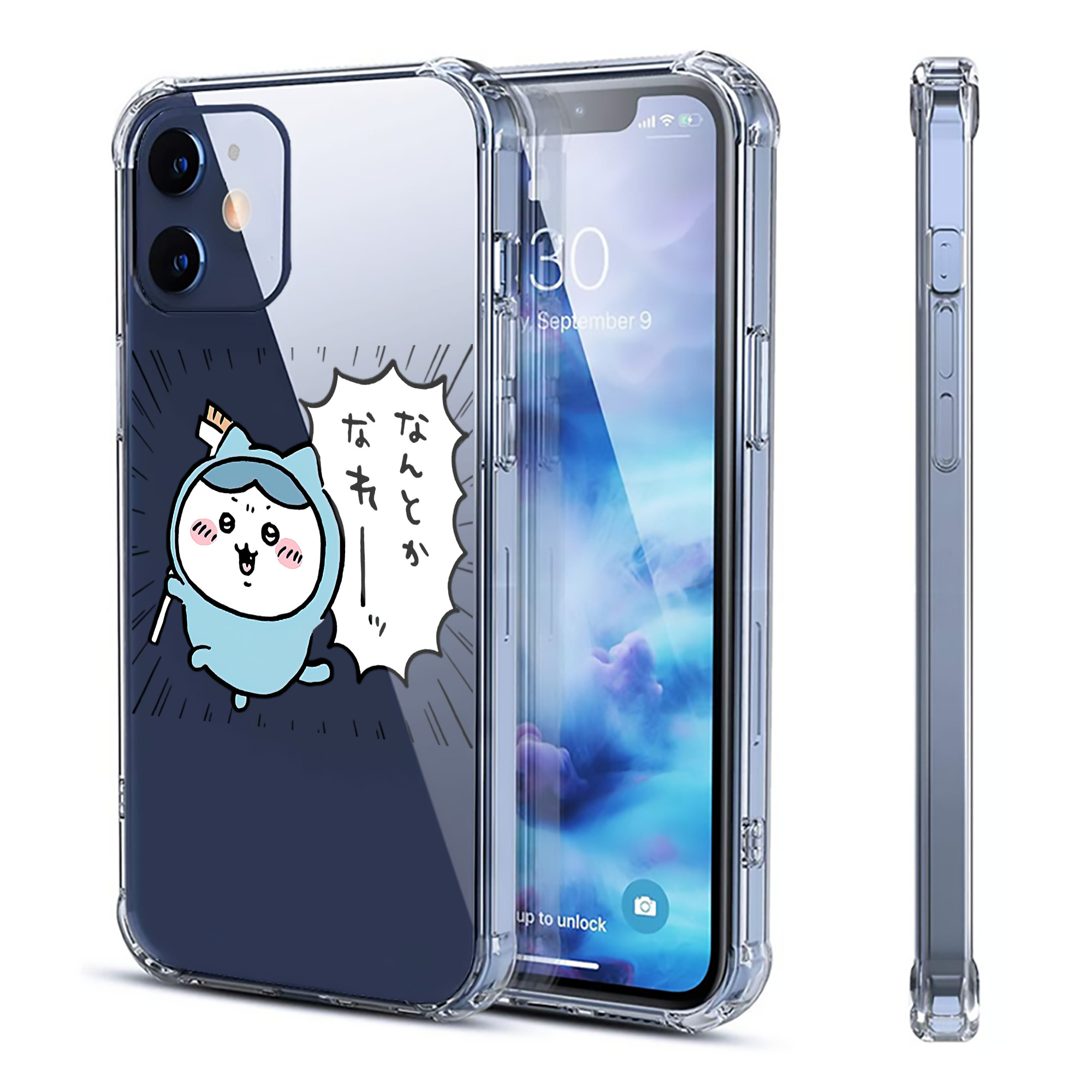 （画像用） ちいかわ ハチワレ Chii-kawa hachiware 【iPhone 12シリーズ対応】透明スマホケース（クリアソフトケース）